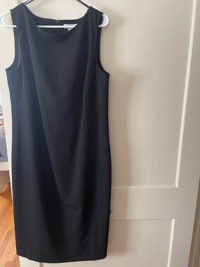 Liz Claiborne Black Sleeveless Midi Sheath Dress; Never Worn.